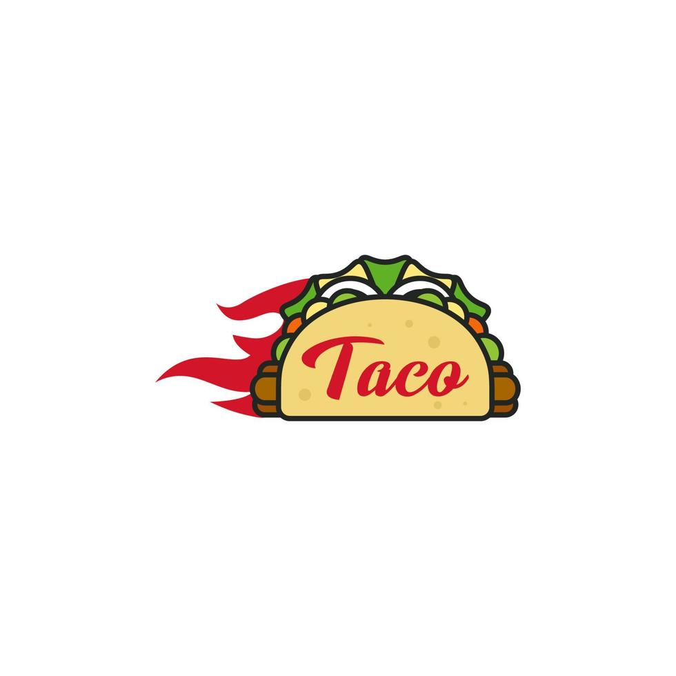 modern taco logotyp vektor