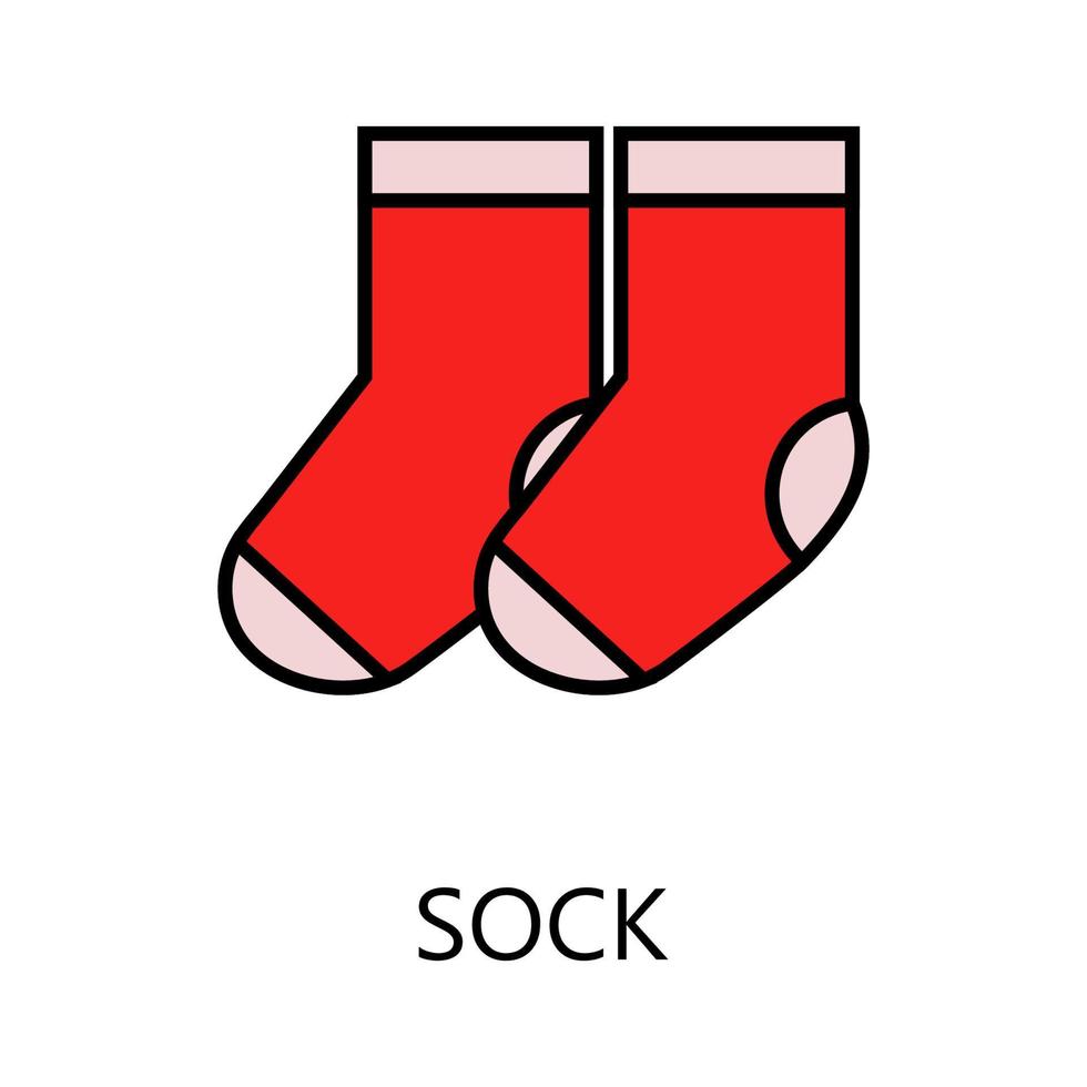 Sockensymbol. trendige flache Vektor-Socken-Symbol auf weißem Hintergrund, Vektor-Illustration kann für Web und Mobile verwendet werden vektor