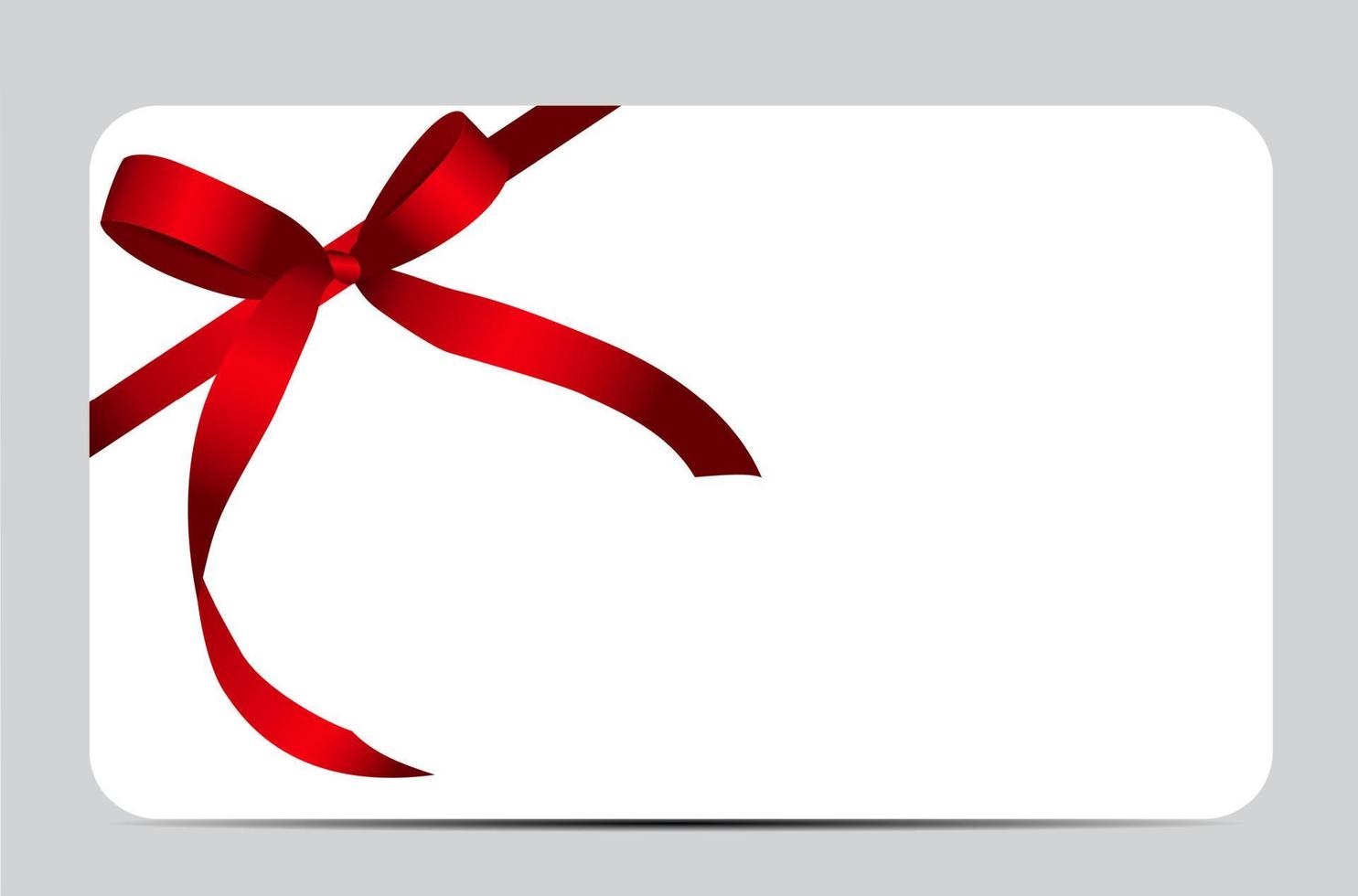 Geschenkkarte mit roter Schleife und Schleife. Vektor-Illustration vektor