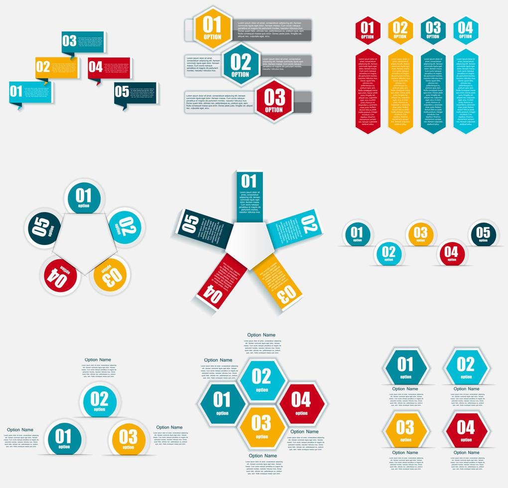 Sammlung von Infografik-Vorlagen für Geschäftsvektorillustrationen vektor