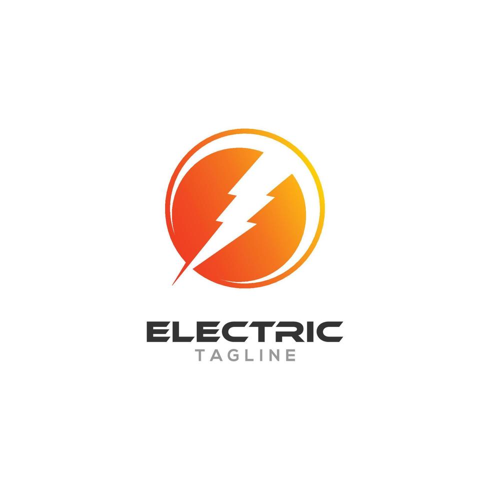 elektrisk thunder logotyp design vektor