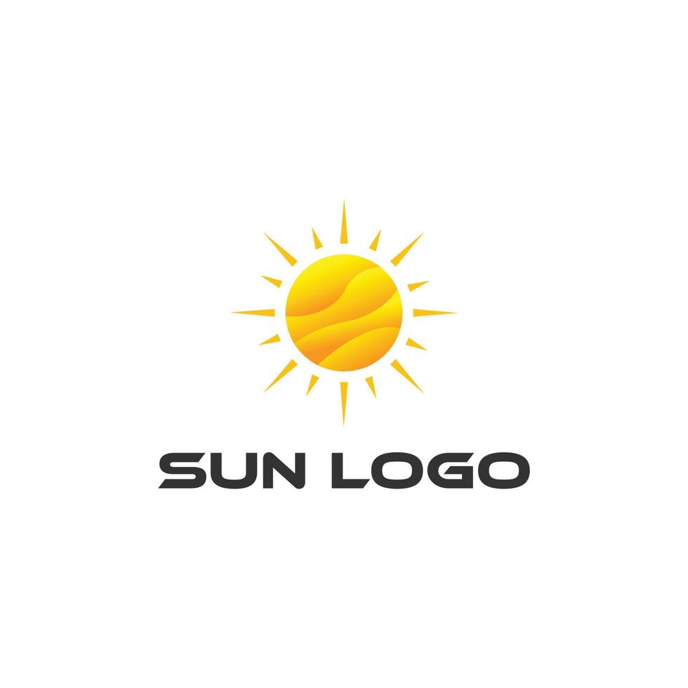 sun logotyp kreativ design vektor