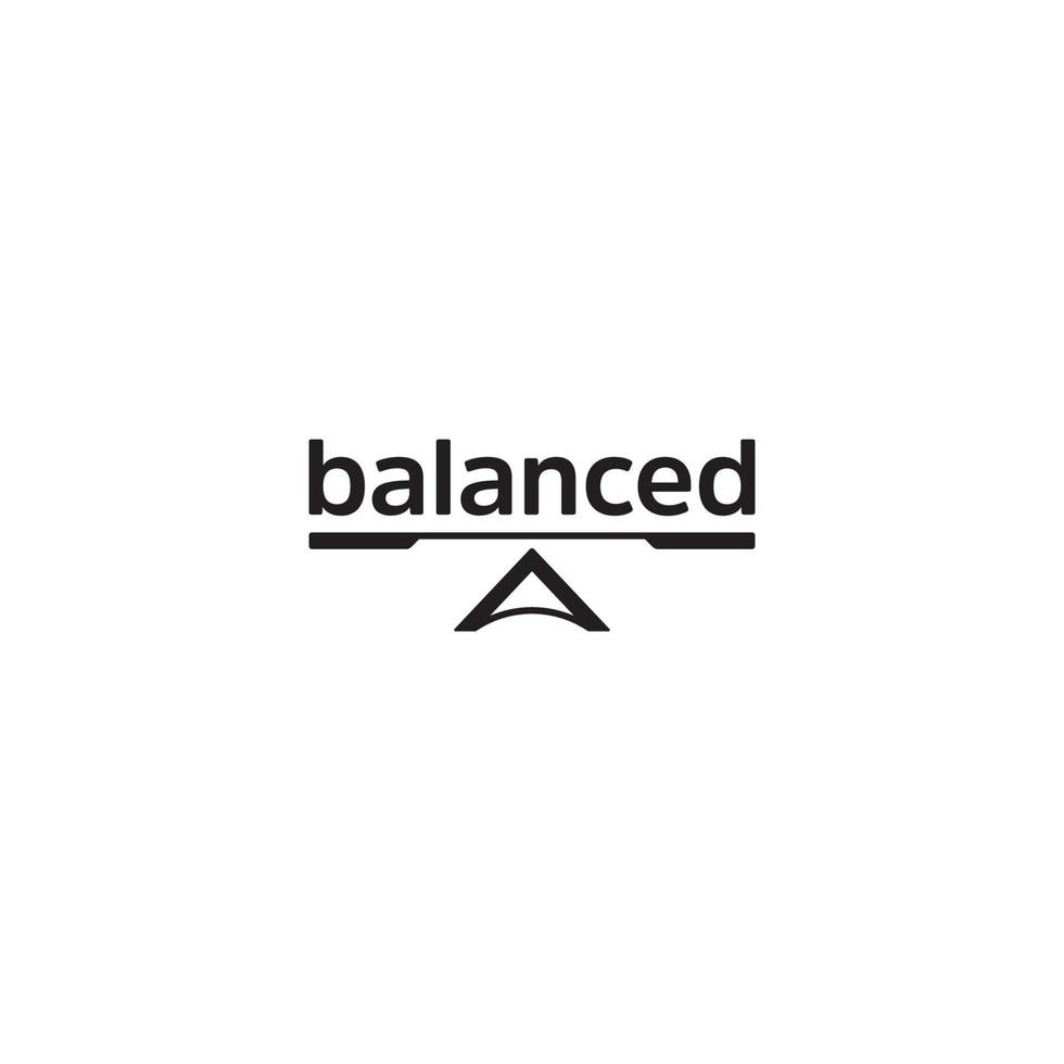 en enkel balanserad logotyp eller ordmärkesdesign vektor