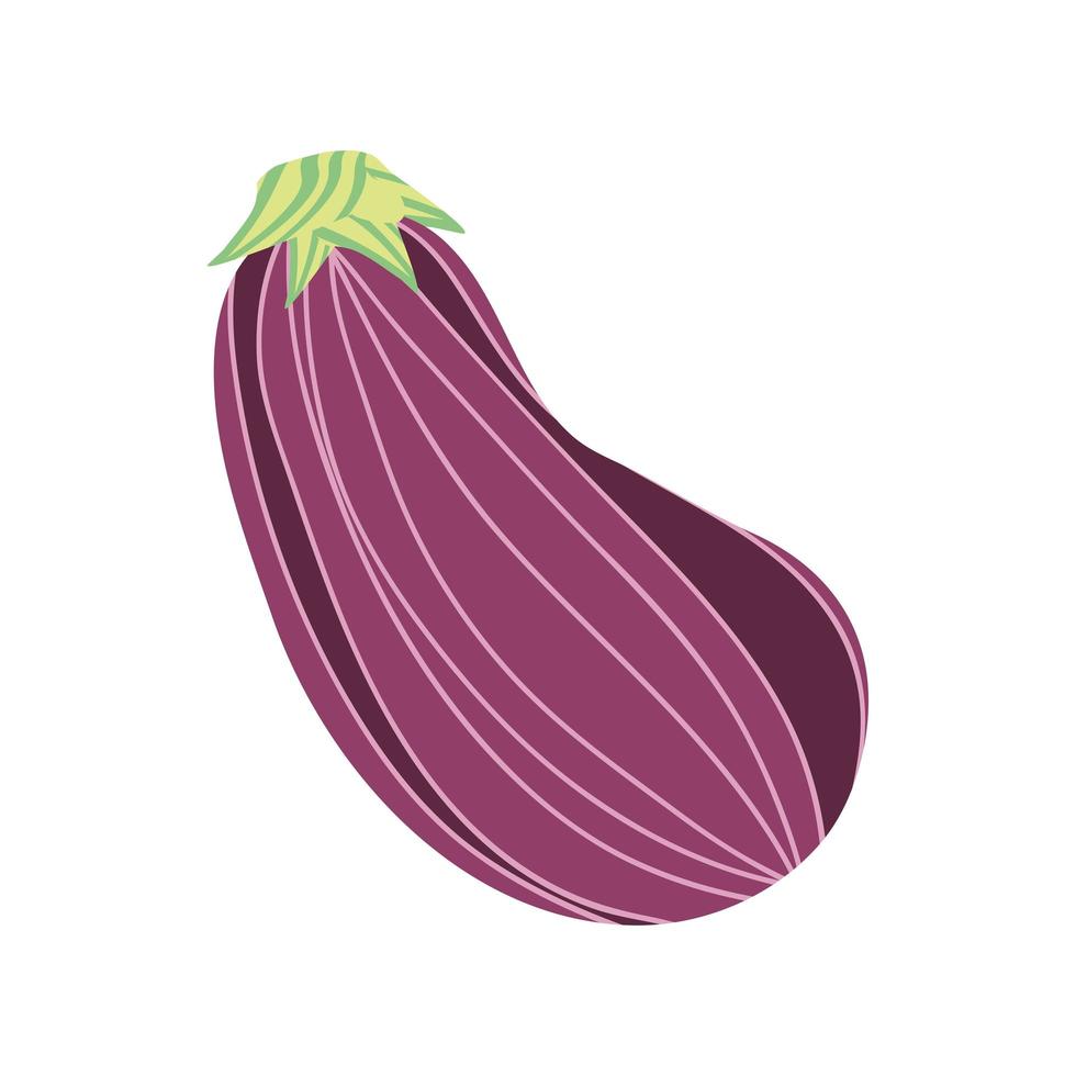 aubergine färsk ikon vektor