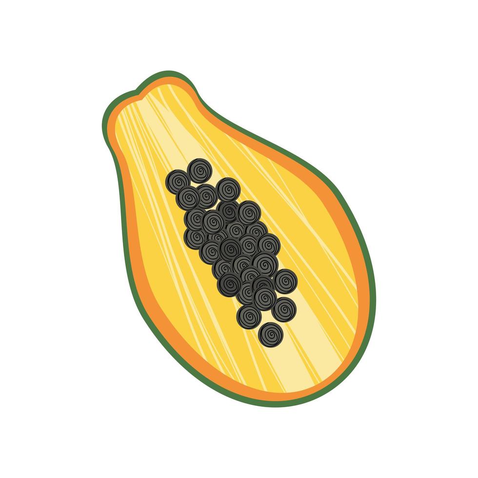 Papaya frisches Symbol vektor