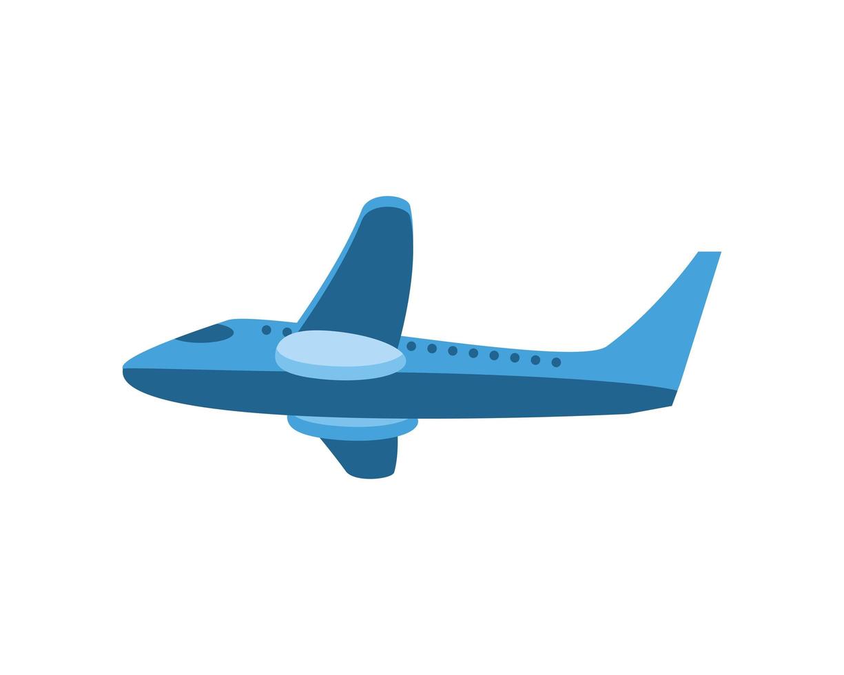 blå flygplan ikon vektor