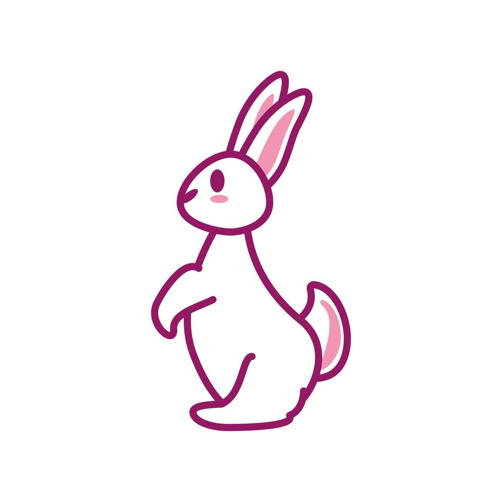 süßes Kaninchen-Symbol vektor