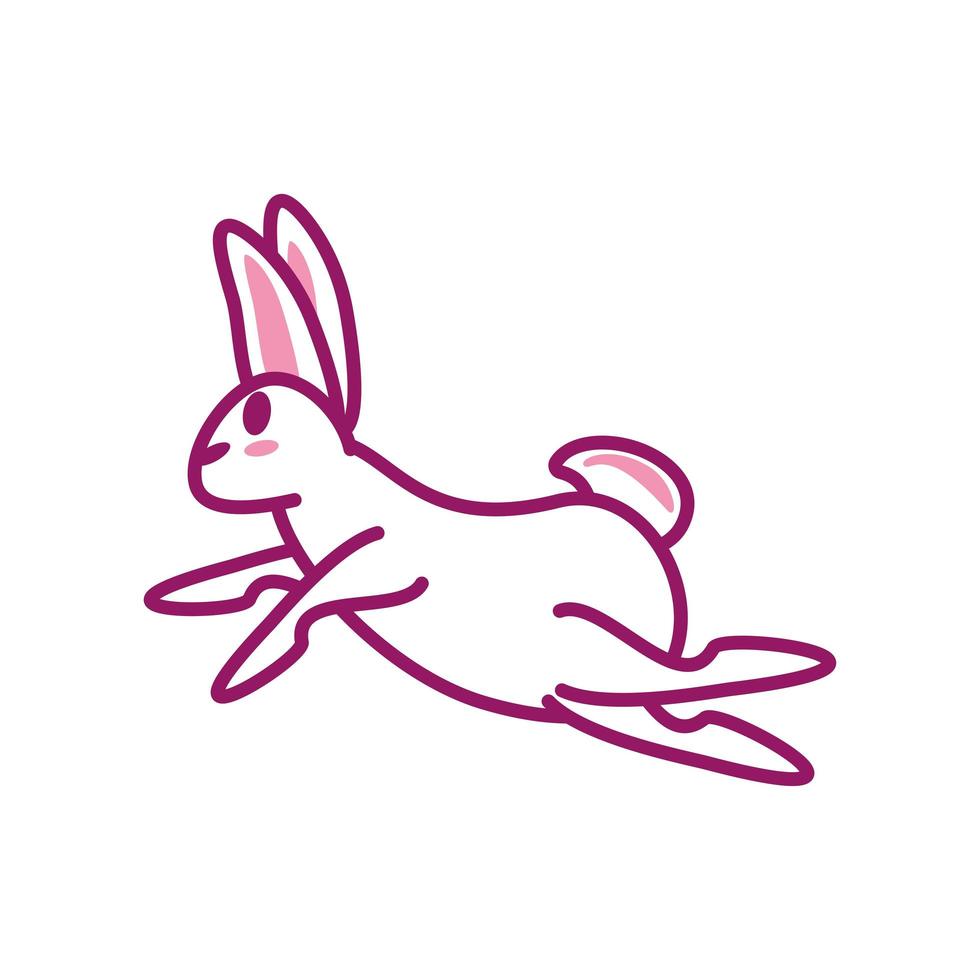 Springendes Kaninchen-Symbol vektor