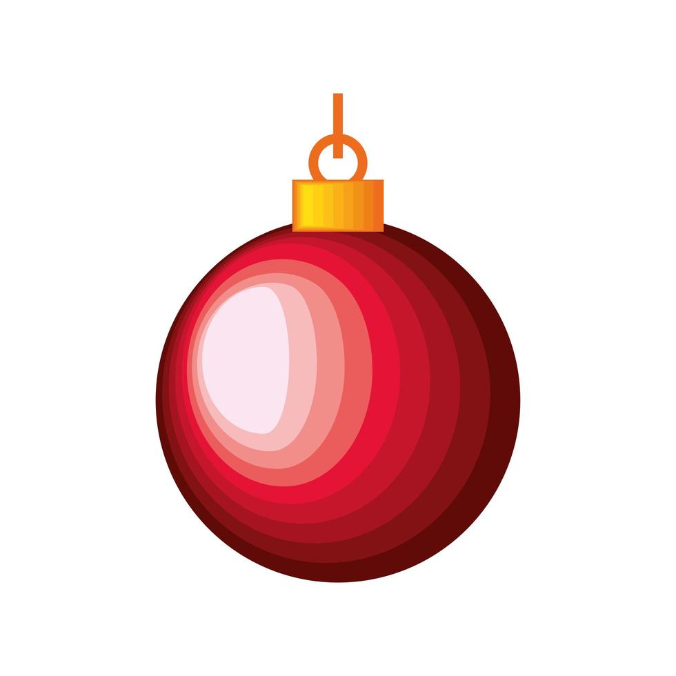 rote Weihnachtskugel vektor