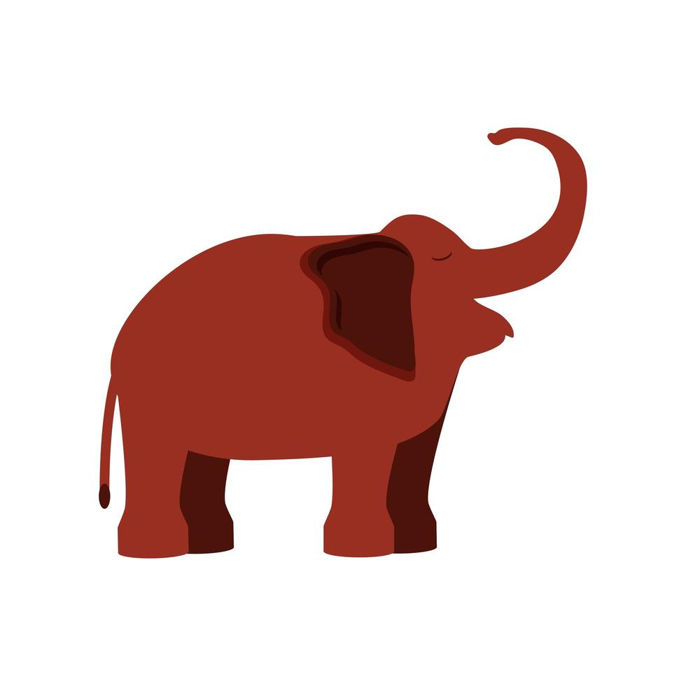 brun elefant ikon vektor