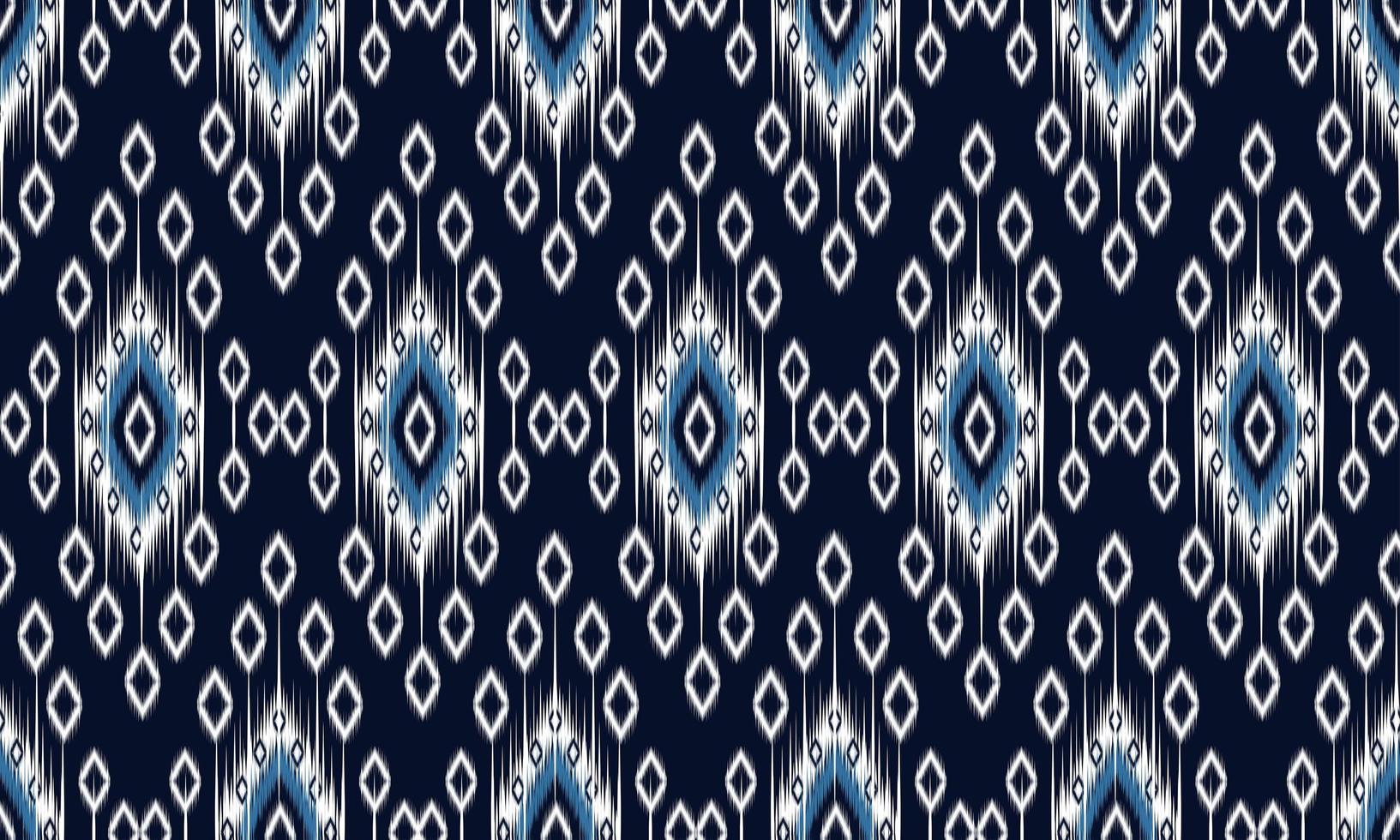 geometrisches ethnisches orientalisches Ikat-Muster traditionelles Design für Hintergrund, Teppich, Tapete, Kleidung, Verpackung, Batik, Stoff, Vektorillustration. Stickereiart. vektor