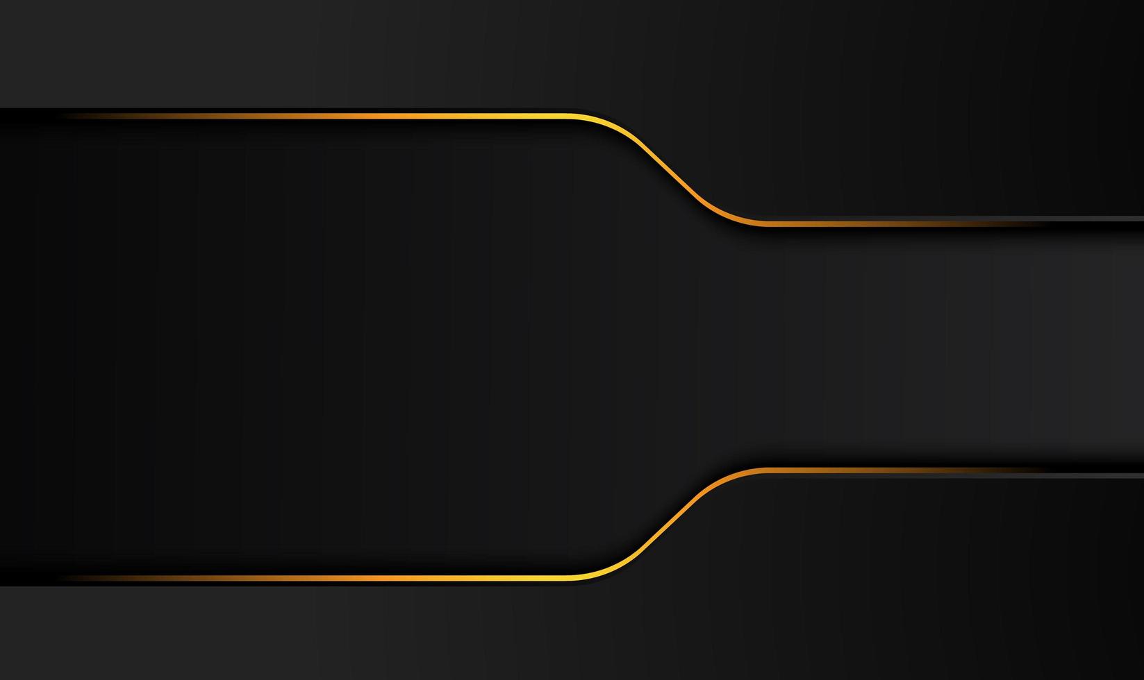 Tech-schwarzer Hintergrund mit orange-gelben Kontraststreifen. abstraktes Vektorgrafik-Broschürendesign vektor