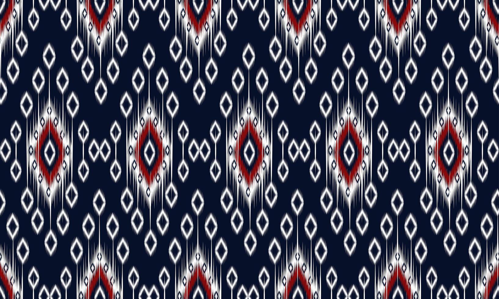 geometrisches ethnisches orientalisches Ikat-Muster traditionelles Design für Hintergrund, Teppich, Tapete, Kleidung, Verpackung, Batik, Stoff, Vektorillustration. Stickereiart. vektor