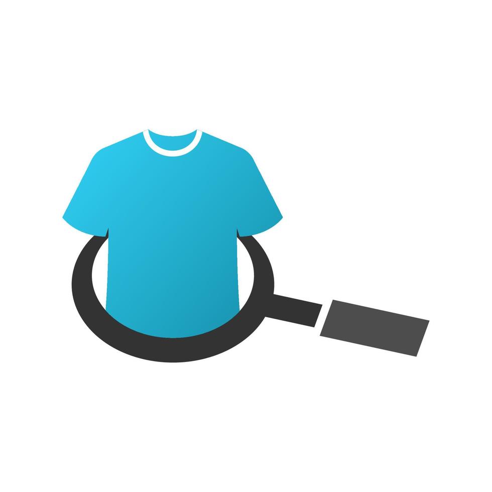 illustration vektorgrafik av skjorta sök logotyp. perfekt att använda för teknikföretag vektor