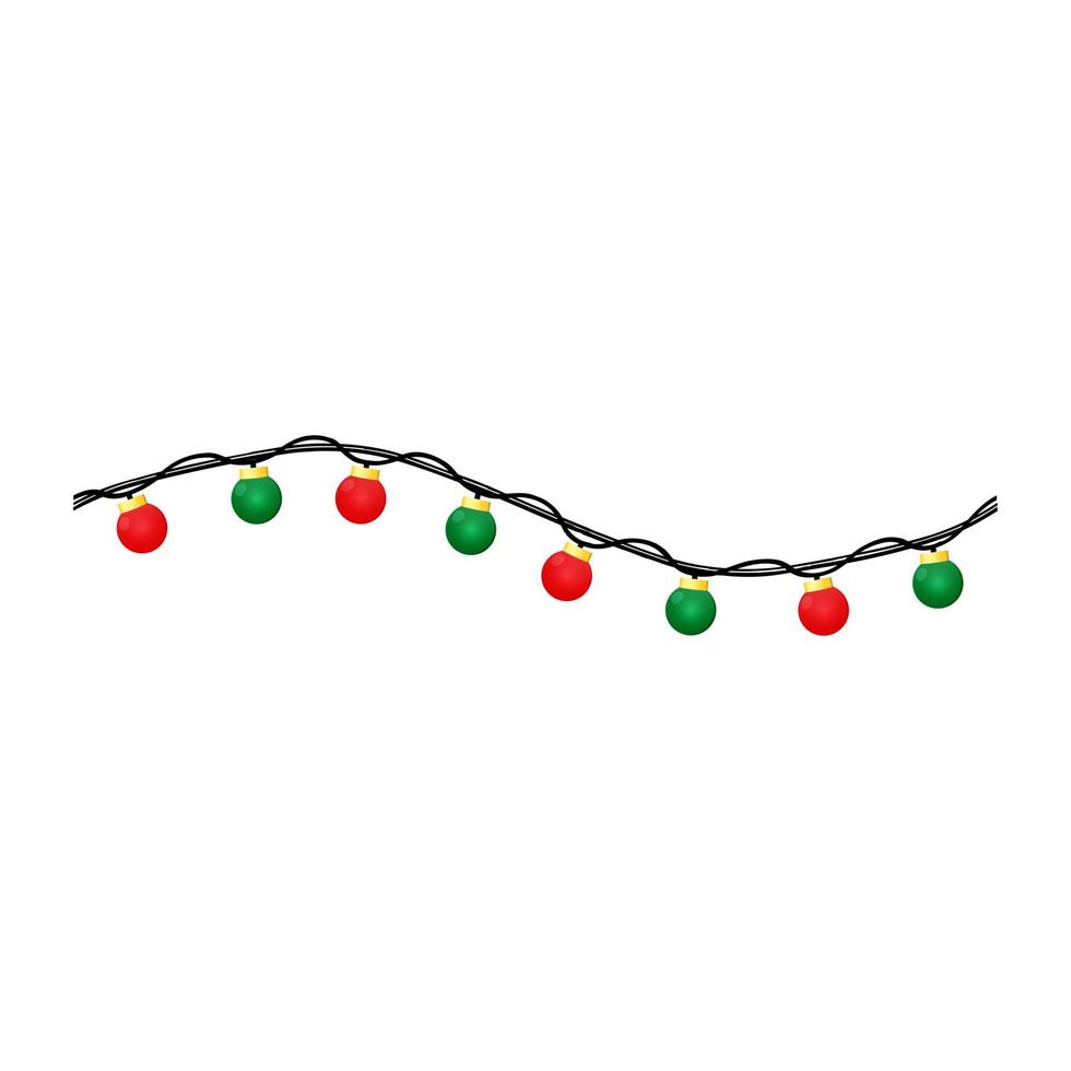 Weihnachtselemente Dekoration. Illustration Vektorgrafik der Weihnachtskugel mit roten und grünen Farben vektor