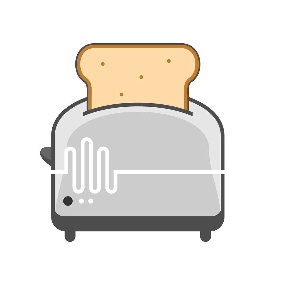 Abbildung Vektorgrafik des Toaster-Logos. perfekt für Technologieunternehmen zu verwenden vektor