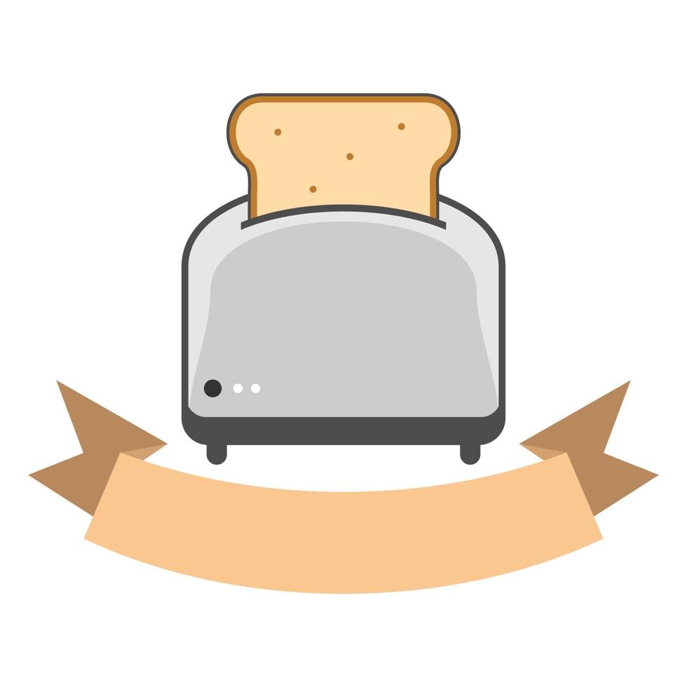 Abbildung Vektorgrafik des Toaster-Logos. perfekt für Technologieunternehmen zu verwenden vektor