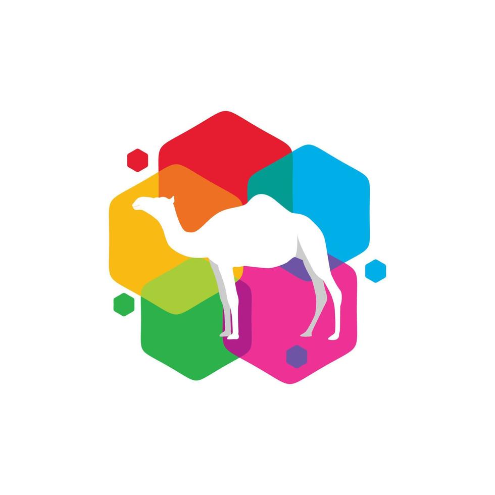 illustration vektorgrafik av färgglada kamel logotyp. perfekt att använda för teknikföretag vektor