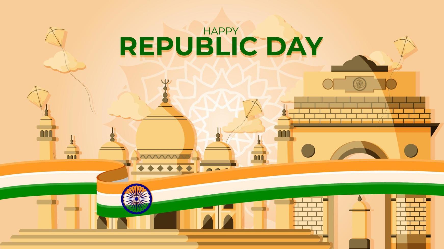 Happy Republic Day Hintergrund vektor