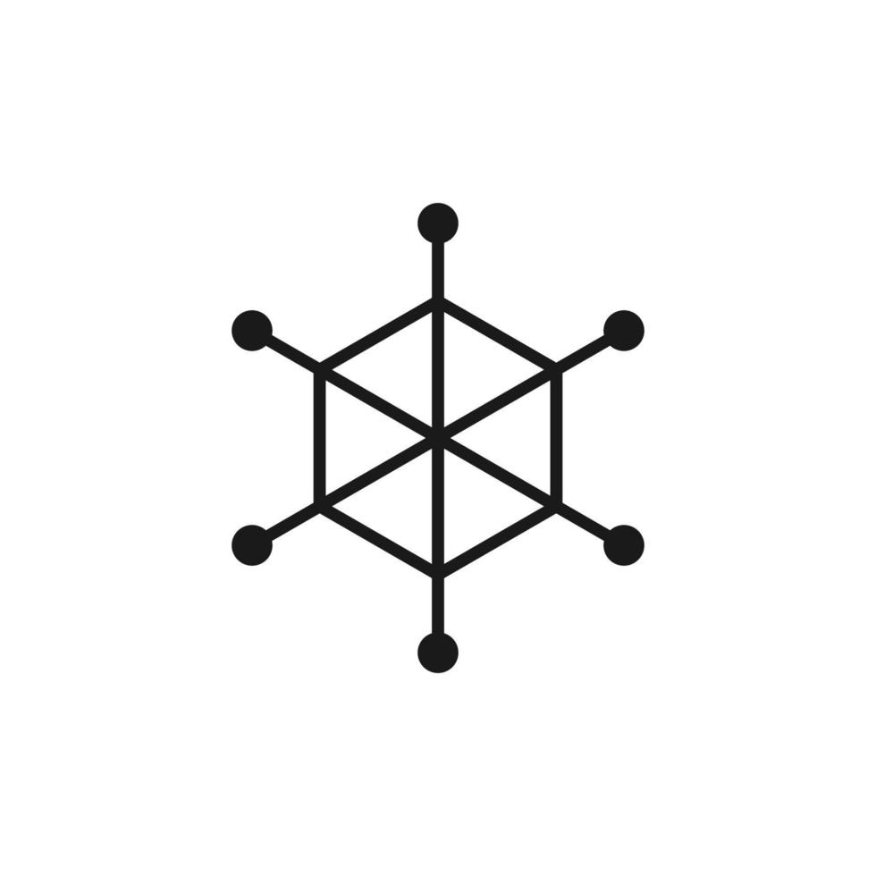 illustration vektorgrafik av hexagon tech logotyp. perfekt att använda för teknikföretag vektor