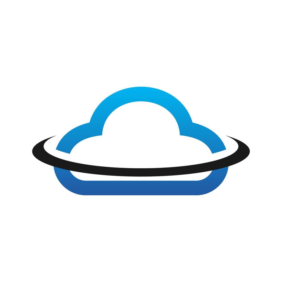 Illustration Vektorgrafik des Cloud-Logos. perfekt für Technologieunternehmen vektor