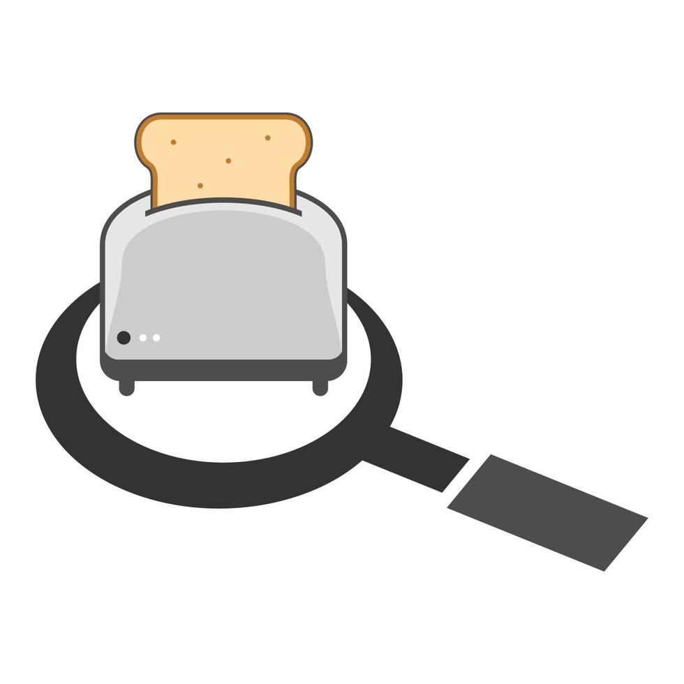 Abbildung Vektorgrafik des Toaster-Logos. perfekt für Technologieunternehmen zu verwenden vektor