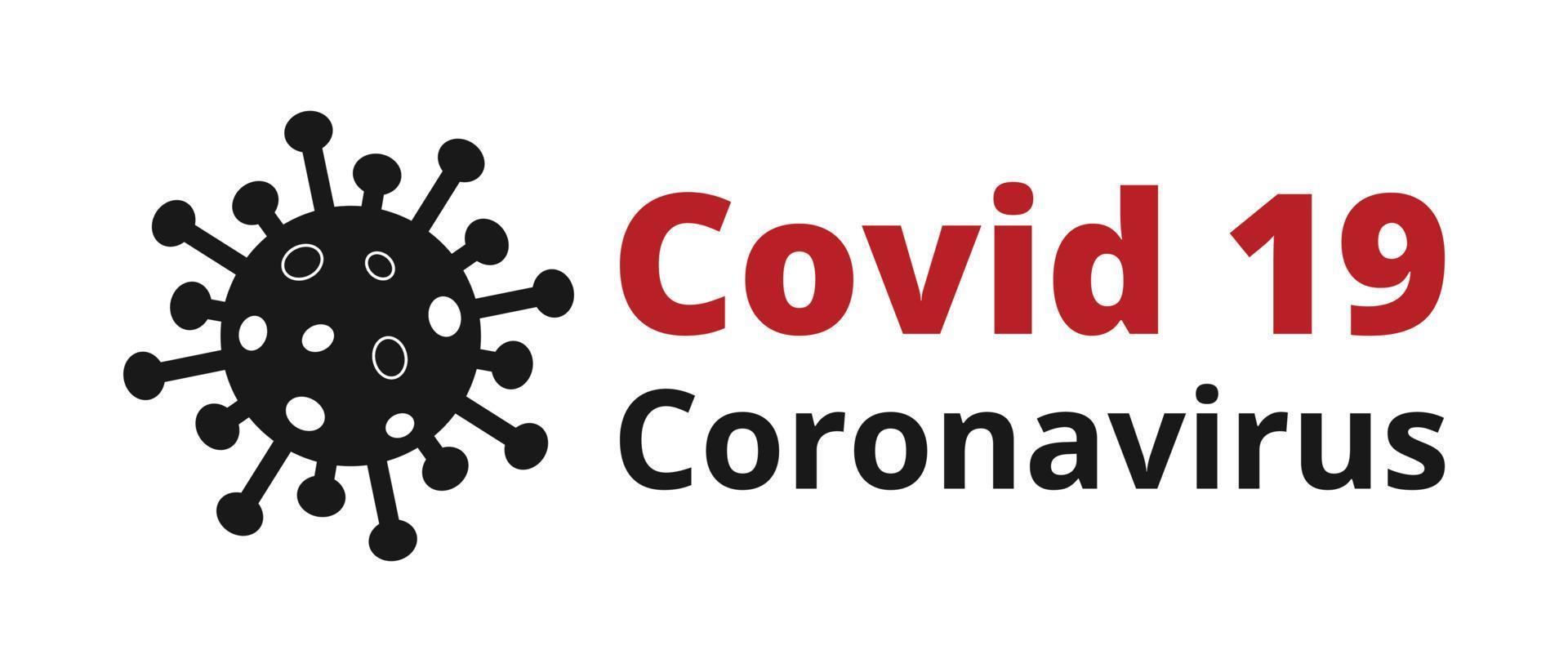 covid 19 coronavirus logotyp design. covid 19 coronavirus - vektor