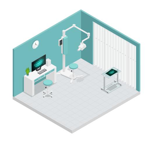 Stomatologi Dentistry Isometric Composition vektor