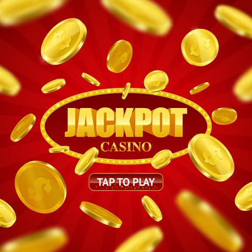 Jackpot Casino Online Bakgrundsdesign vektor