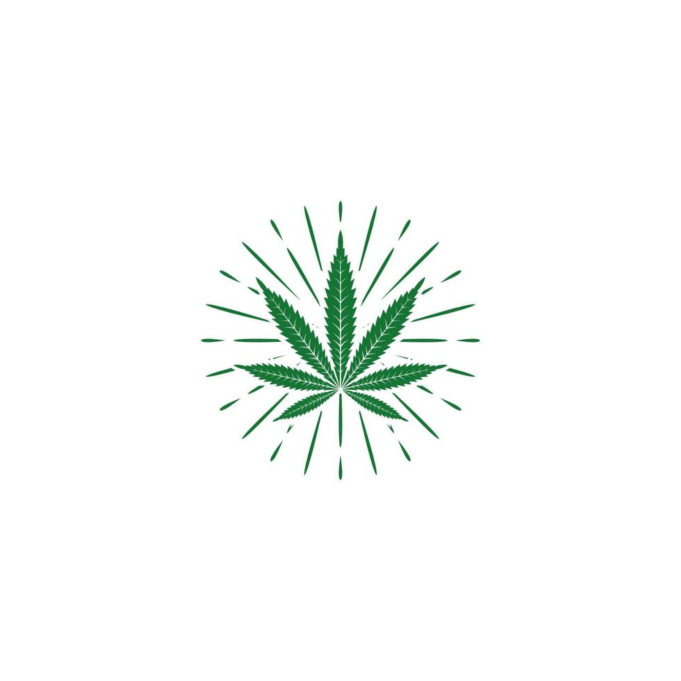 Cannabis-Vektor, Symbol in weißem Hintergrund vektor