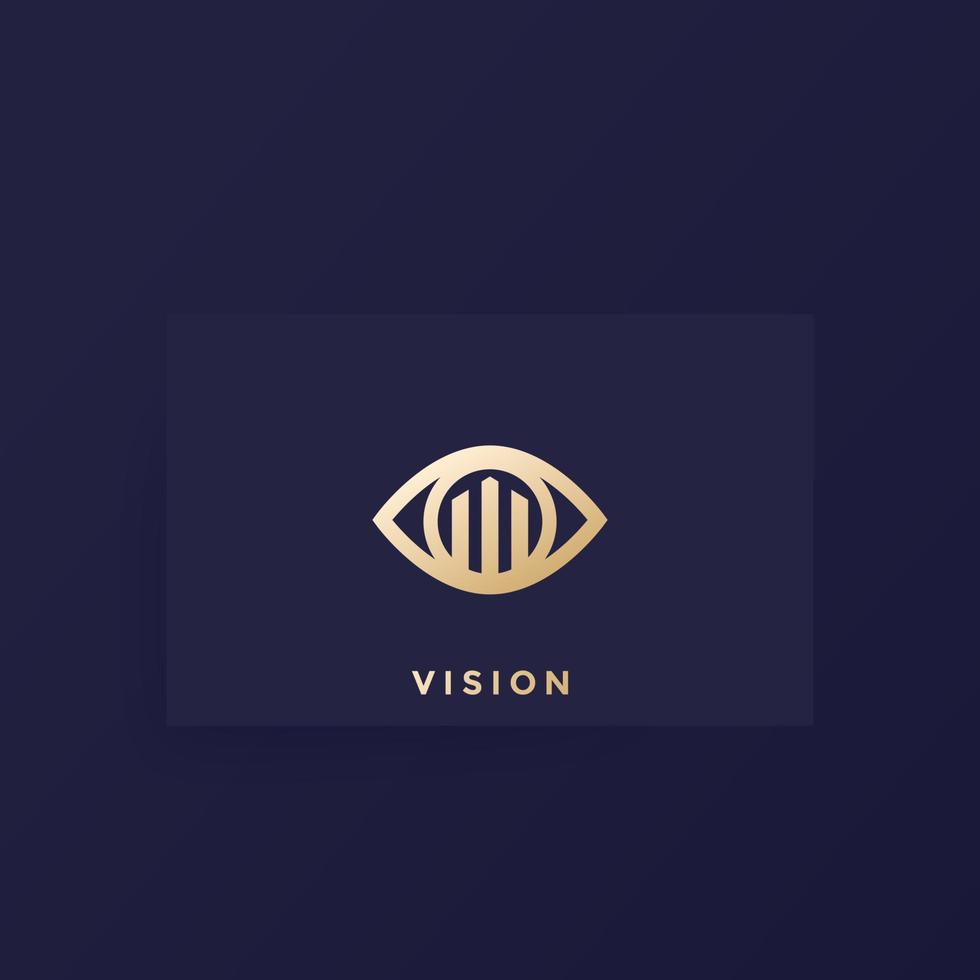 vision logotyp ikon på kortet vektor