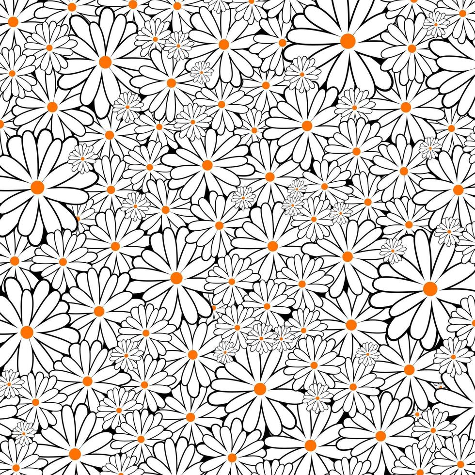 Hintergrundmuster der Gänseblümchenblume vektor