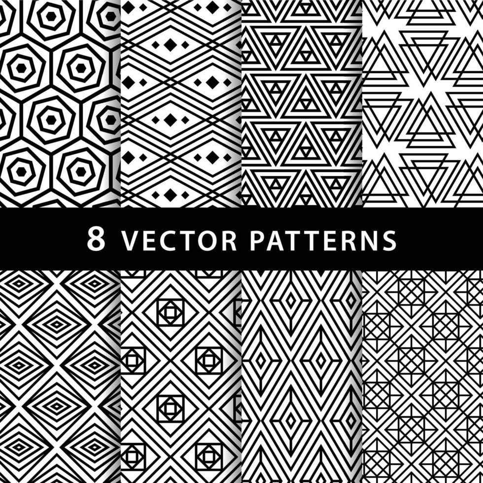 geometriska vektor mönster pack