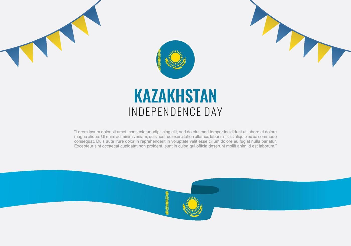 Kazakstan självständighetsdagen bakgrund för nationellt firande. vektor