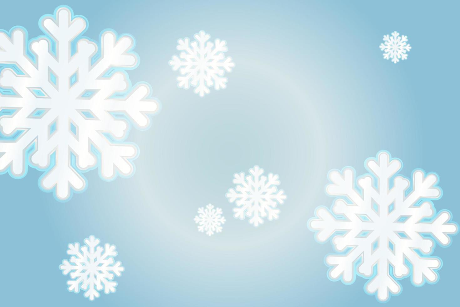 Schneeflocke mit blauem Hintergrund vektor