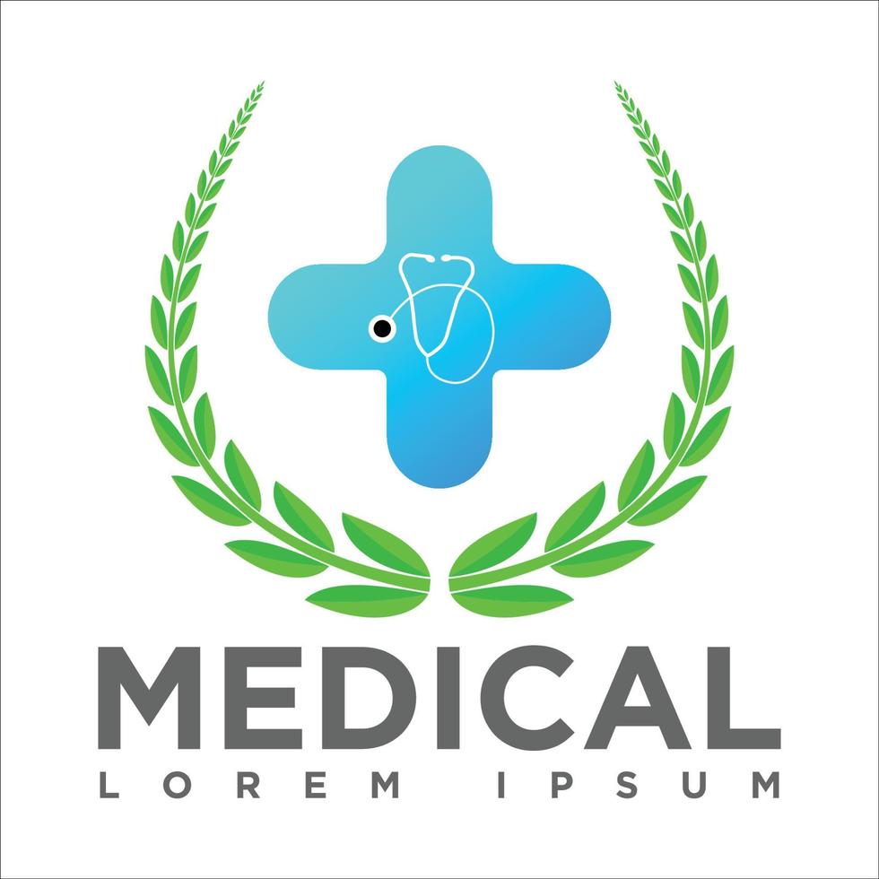 medizinisches Logo - Liebe und Plus-Symbol-Vektor-Illustration vektor