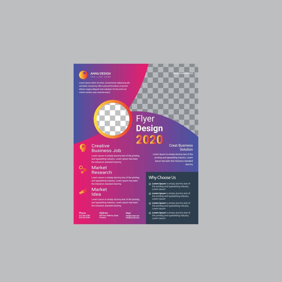 Corporate Minimal Business Flyer Designvorlage vektor