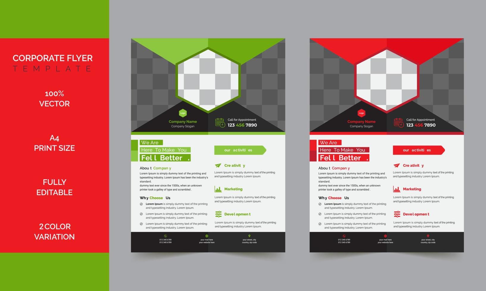 modernes Corporate Flyer Template Design vektor