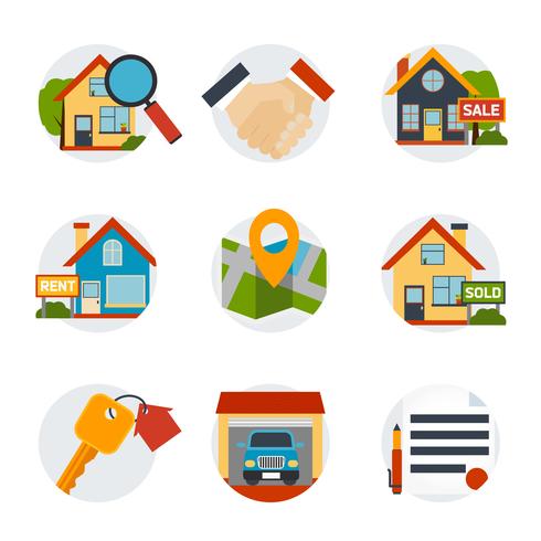 Immobilien Icons Set vektor