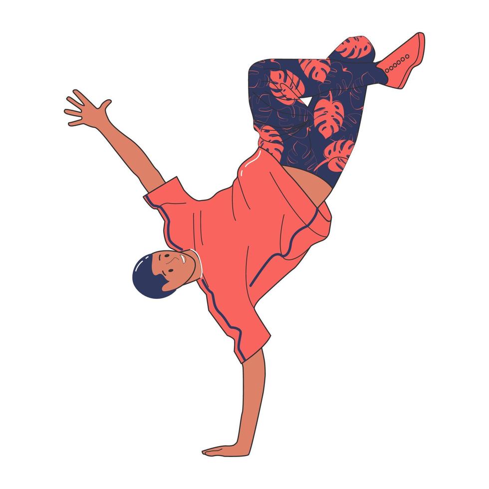 isolierte Vektor-Illustration eines tanzenden Mannes vektor