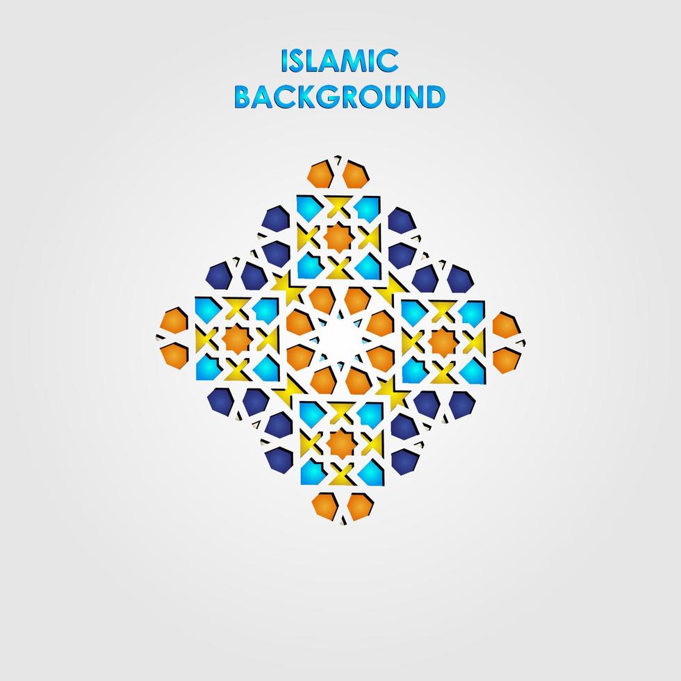 arabiska arabesque design gratulationskort för islamisk händelse. vektor