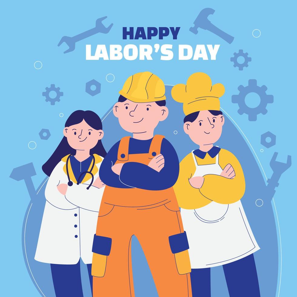 Happy Labor's Day Konzept vektor
