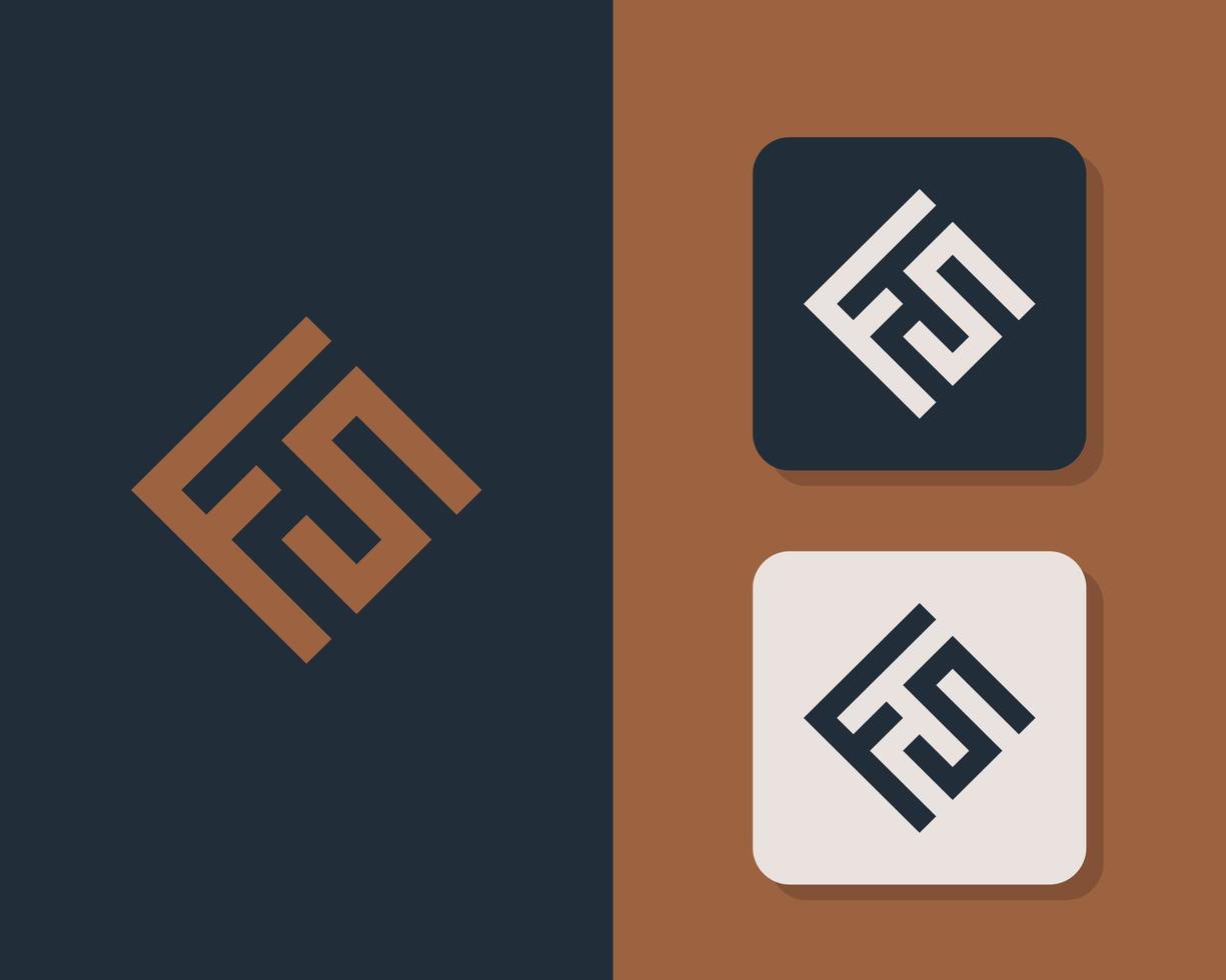 Buchstabe fs Logo-Design. kreatives minimales monochromes Monogrammsymbol. universelles elegantes Vektoremblem. Premium-Business-Logo. grafisches Alphabetsymbol für die Unternehmensidentität vektor