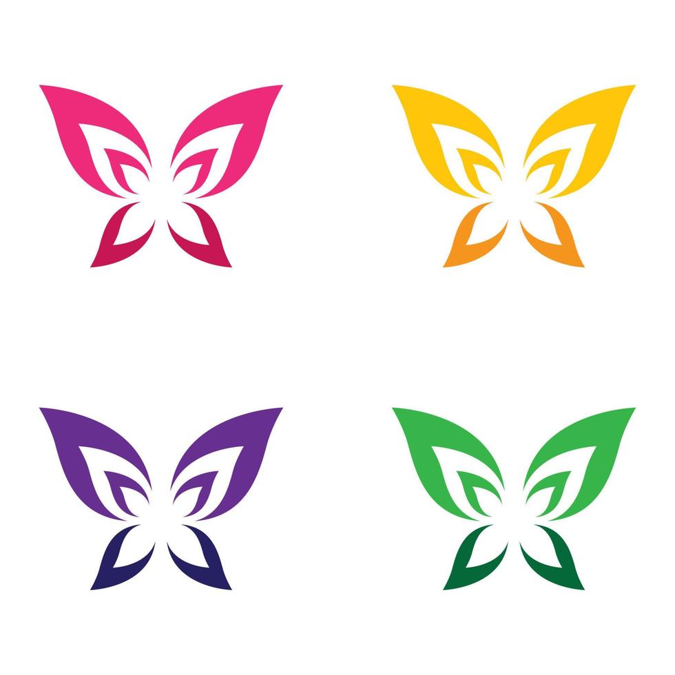 Schmetterling Logo Vorlage Vektor Icon Set
