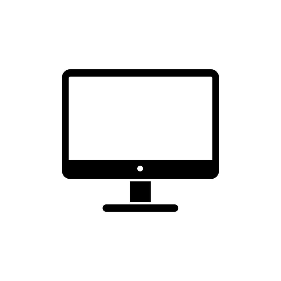 stationär dator ikon datorskärm symbol. vektor illustration