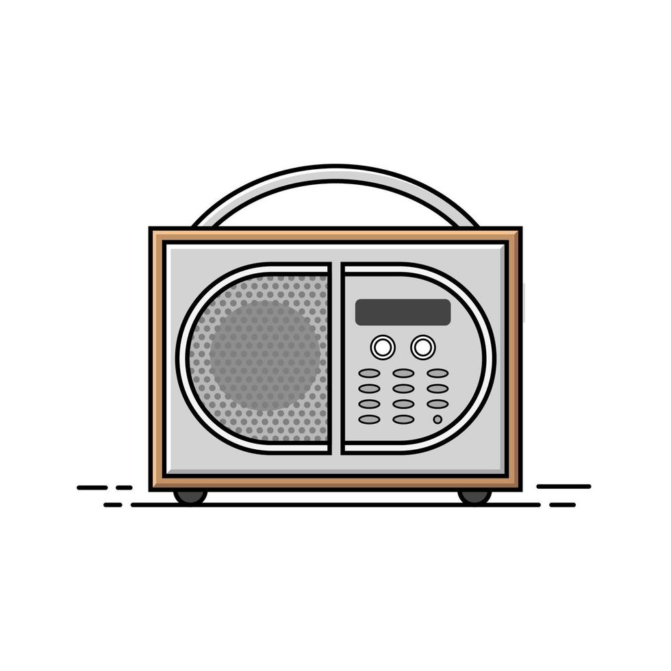 vintage radio platt designstil. vektor illustration
