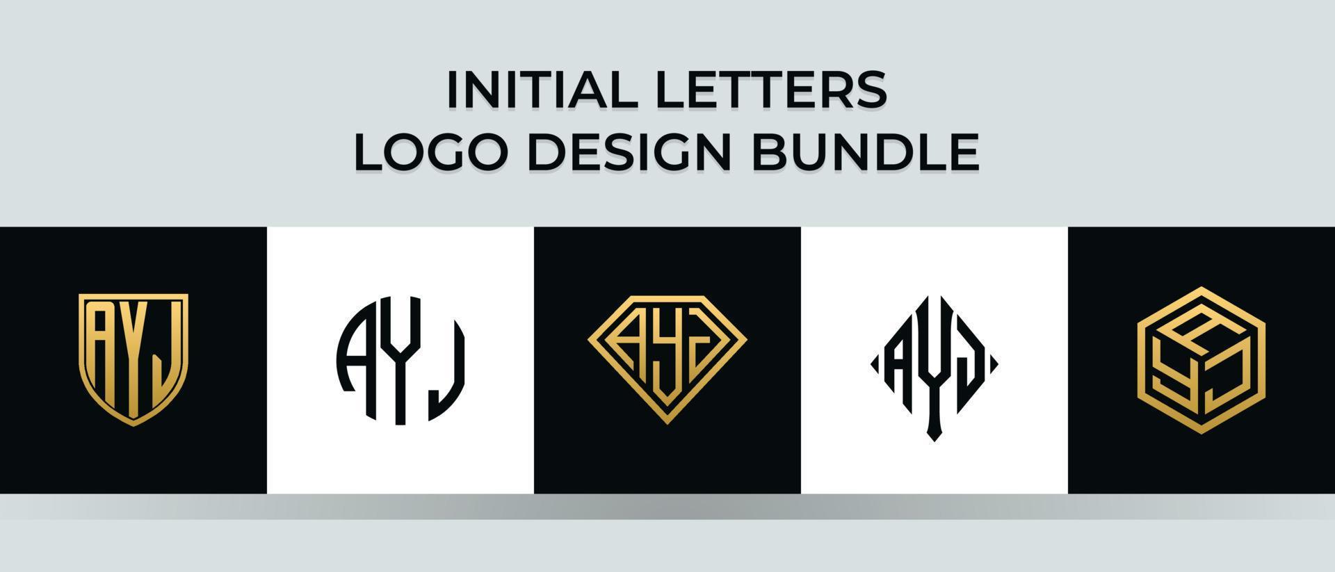 Anfangsbuchstaben Ayj Logo Designs Bundle vektor