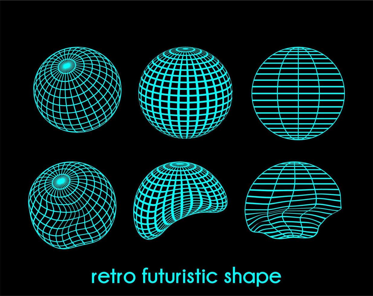 vektor design enkel retro futuristisk form