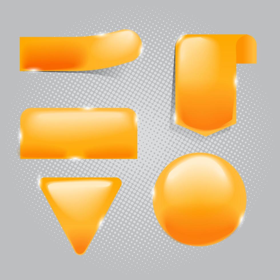 glansig prislapp rea med orange färg vektor