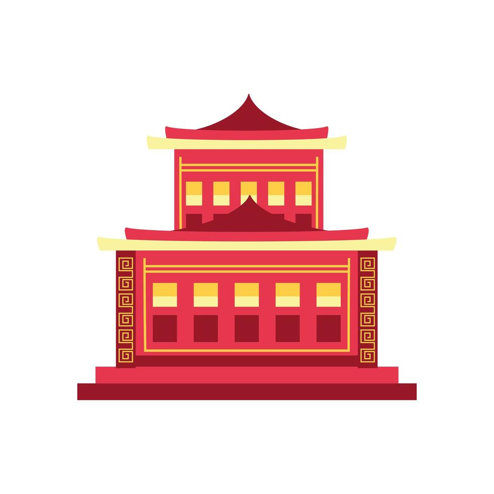 chinesischer pagode tempel vektor